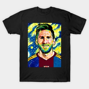 Messi oil painting art design Tshirt T-Shirt